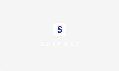 Shipnet Icon + Wordmark White (Vertical, Filled)